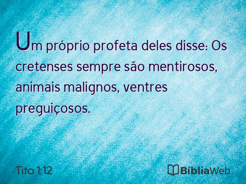 Tito 1:12 em imagem para compartilhar
