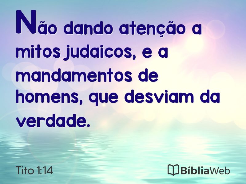 Tito 1:14 em imagem para compartilhar