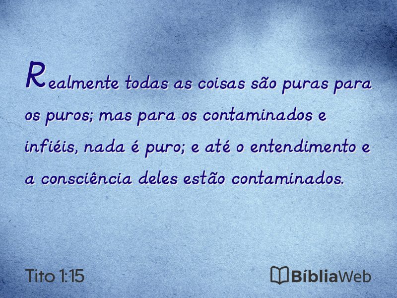 Tito 1:15 em imagem para compartilhar