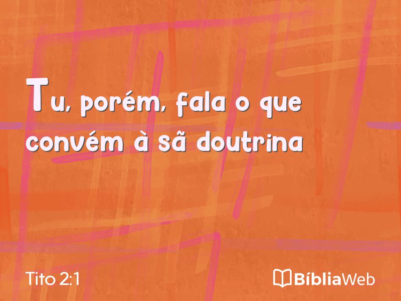 Tito 2:1 em imagem para compartilhar