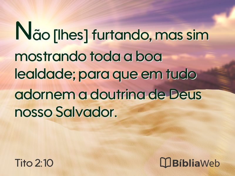 Tito 2:10 em imagem para compartilhar