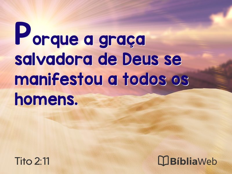 Tito 2:11 em imagem para compartilhar