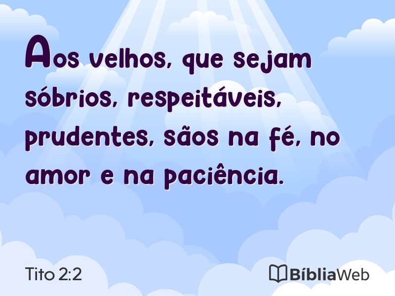 Tito 2:2 em imagem para compartilhar