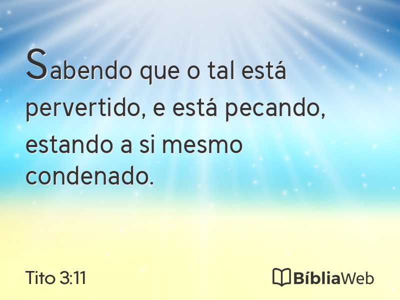 Tito 3:11 em imagem para compartilhar