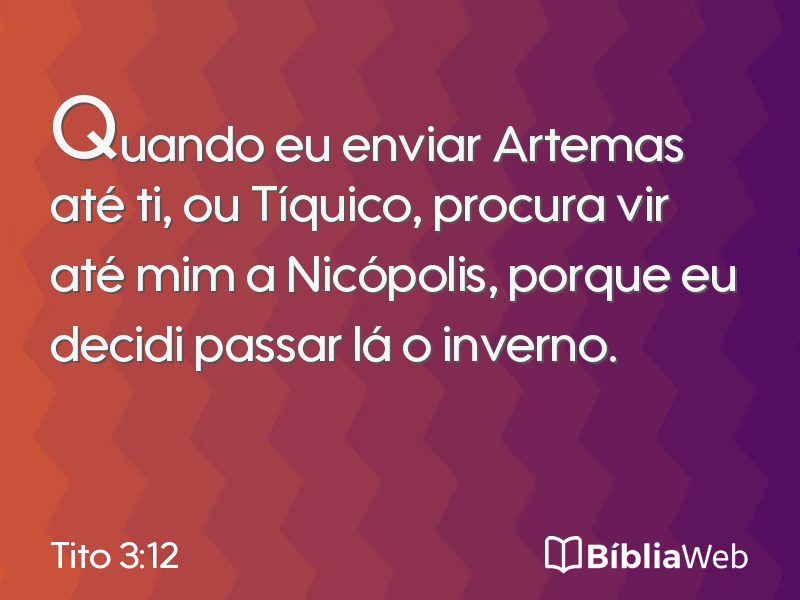 Tito 3:12 em imagem para compartilhar