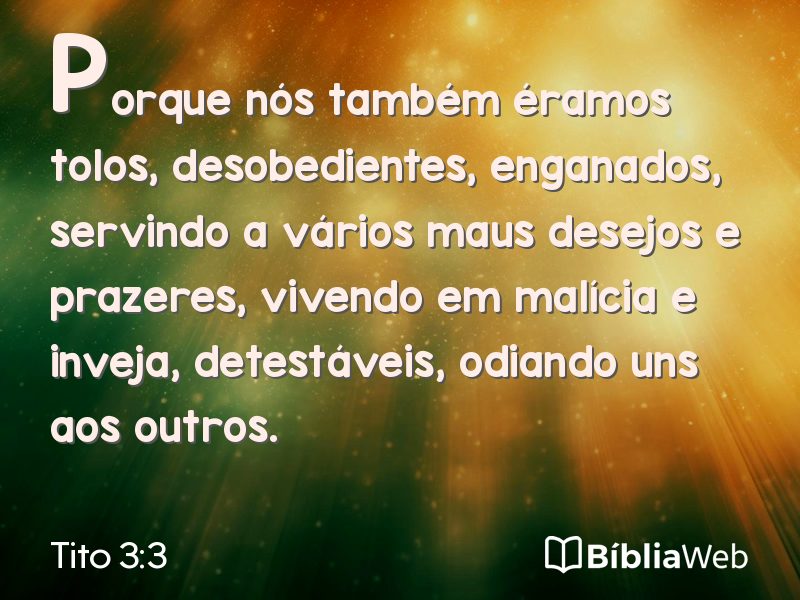 Tito 3:3 em imagem para compartilhar