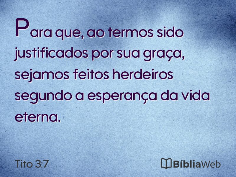 Tito 3:7 em imagem para compartilhar