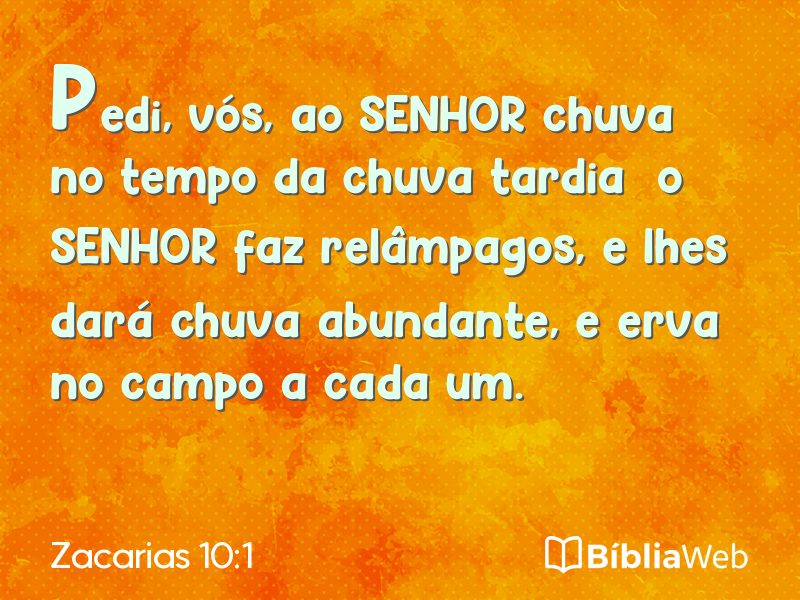 Zacarias 10:1 em imagem para compartilhar