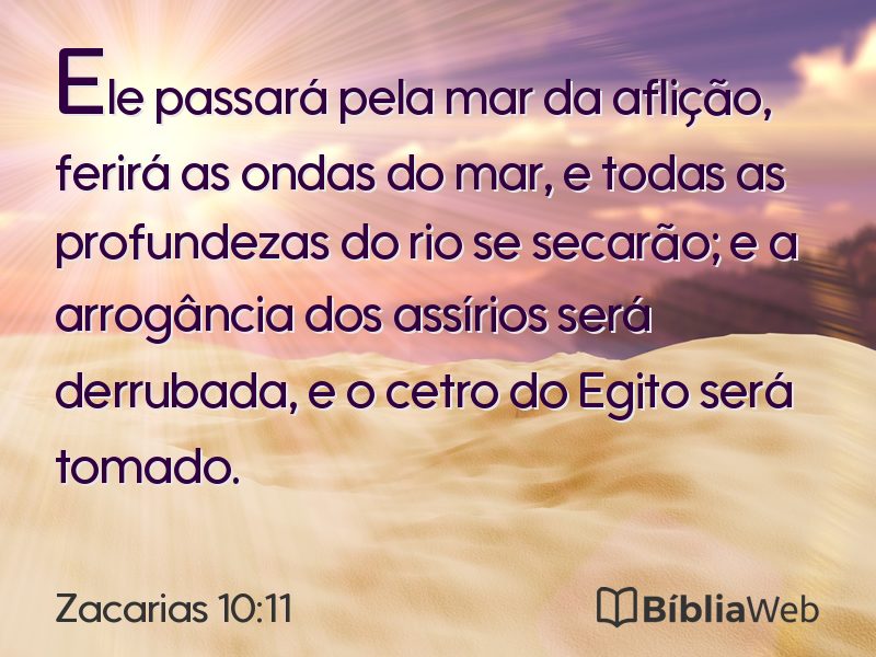 Zacarias 10:11 em imagem para compartilhar