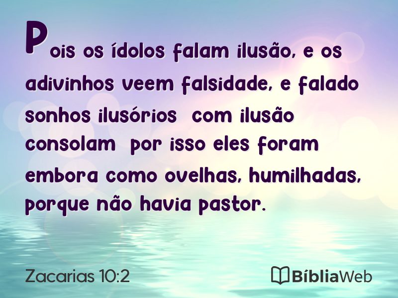 Zacarias 10:2 em imagem para compartilhar