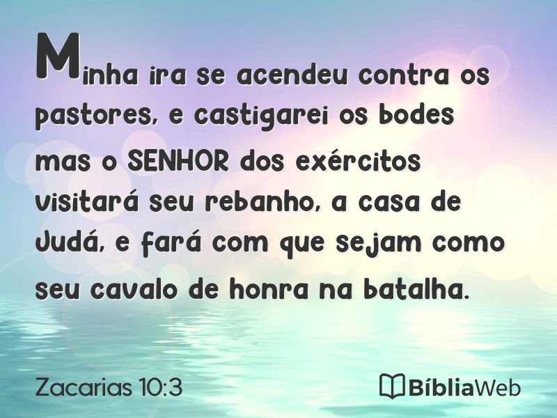 Zacarias 10:3 em imagem para compartilhar