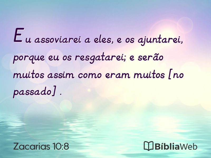Zacarias 10:8 em imagem para compartilhar