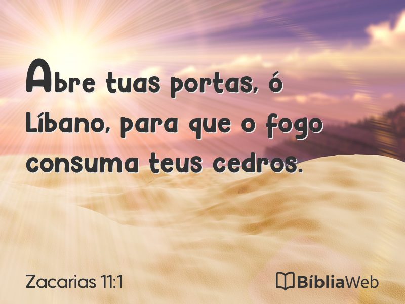 Zacarias 11:1 em imagem para compartilhar
