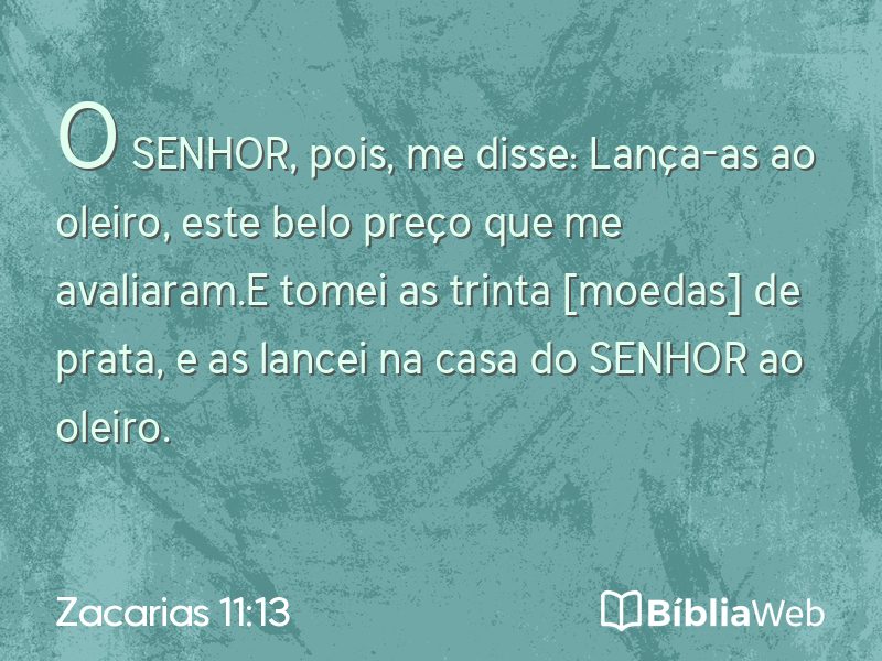 Zacarias 11:13 em imagem para compartilhar