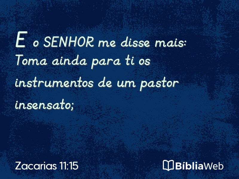 Zacarias 11:15 em imagem para compartilhar