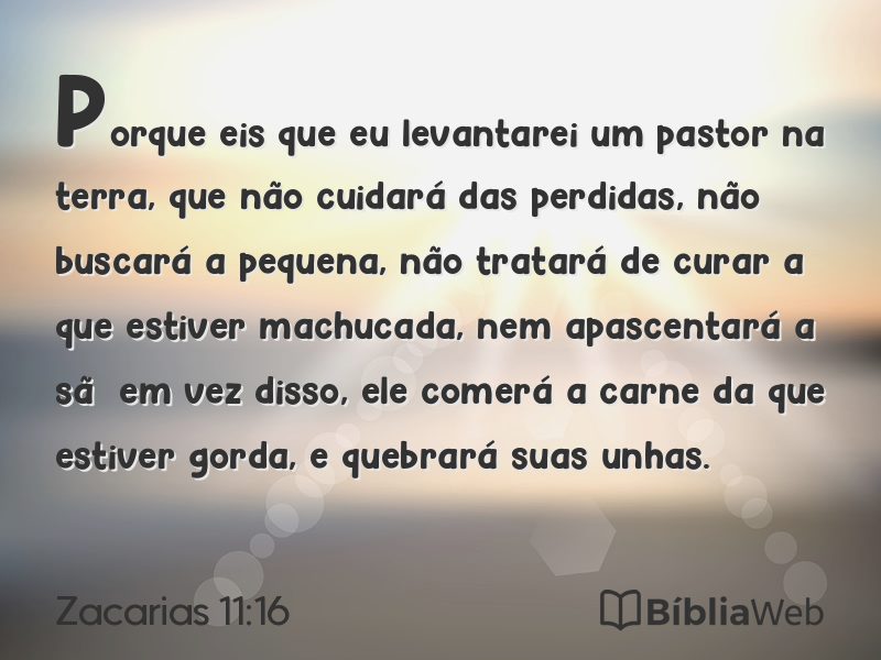 Zacarias 11:16 em imagem para compartilhar