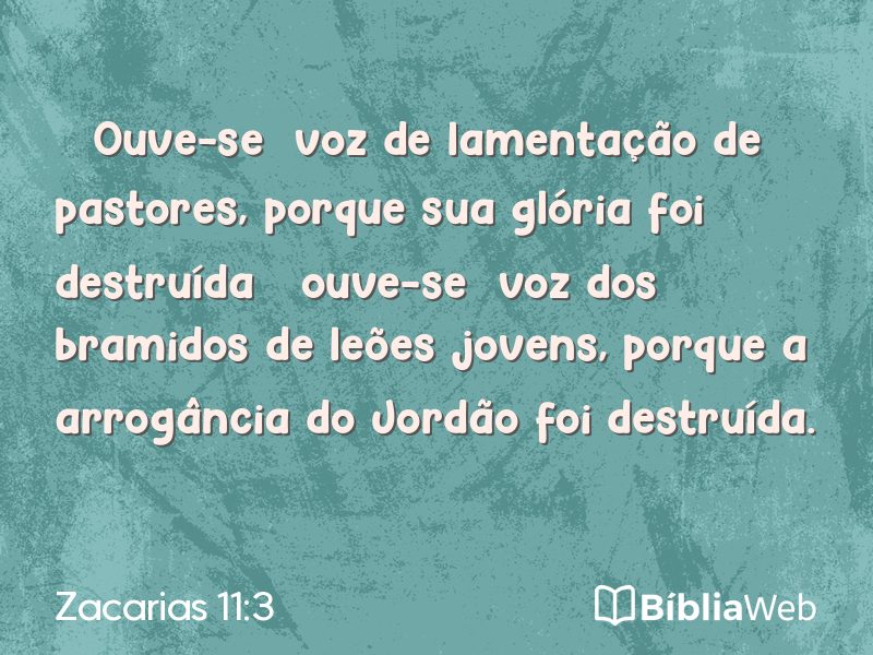 Zacarias 11:3 em imagem para compartilhar