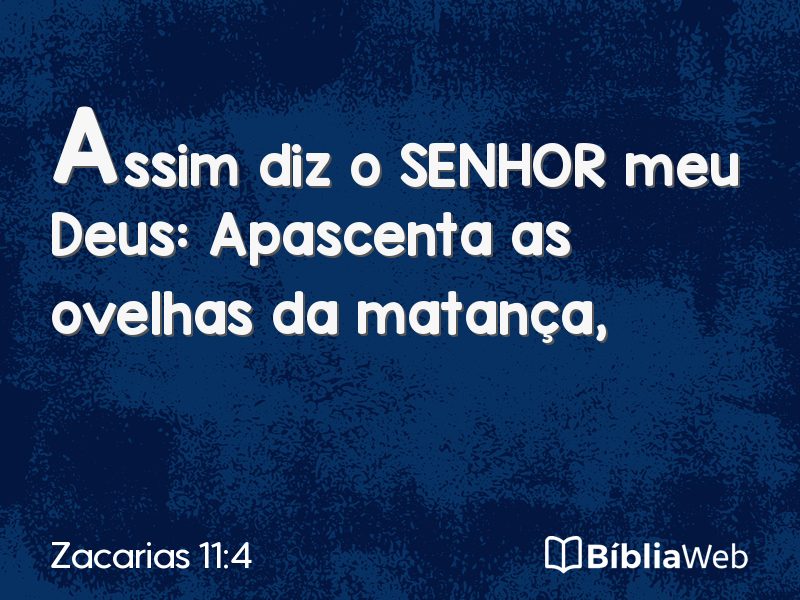 Zacarias 11:4 em imagem para compartilhar