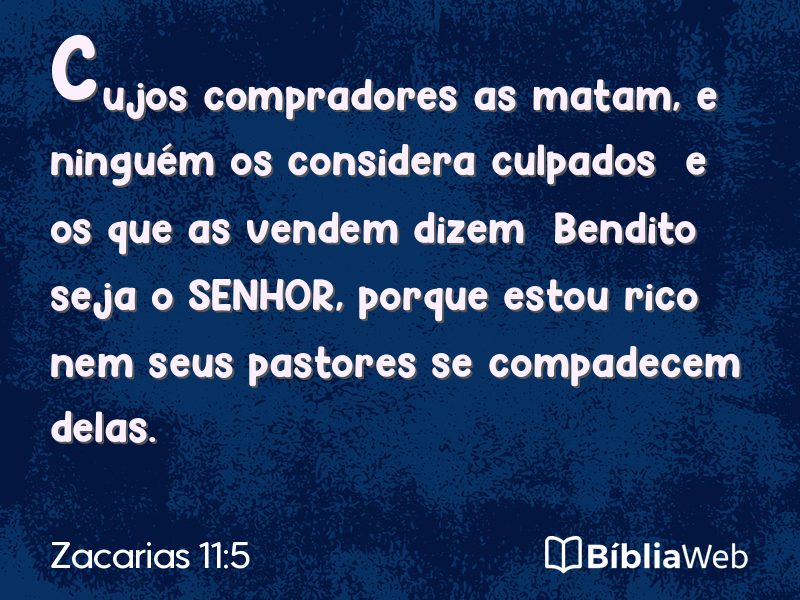 Zacarias 11:5 em imagem para compartilhar