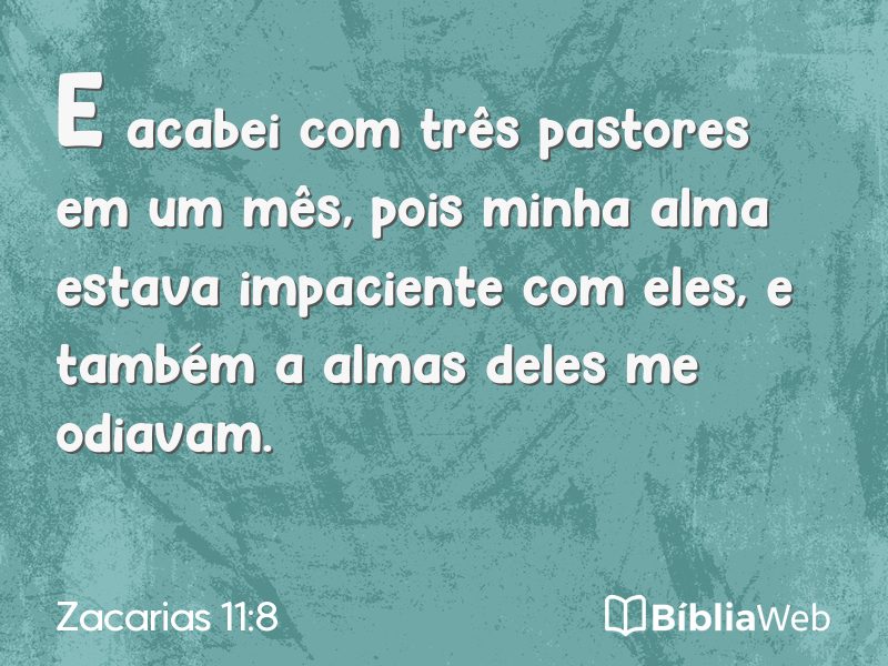 Zacarias 11:8 em imagem para compartilhar