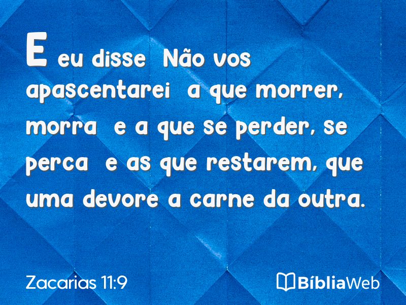 Zacarias 11:9 em imagem para compartilhar