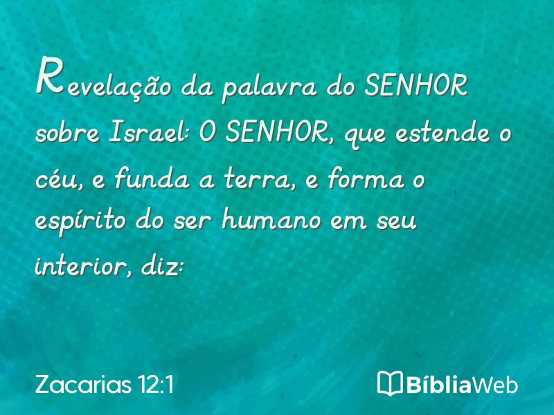 Zacarias 12:1 em imagem para compartilhar