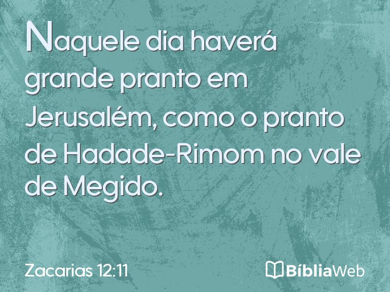 Zacarias 12:11 em imagem para compartilhar