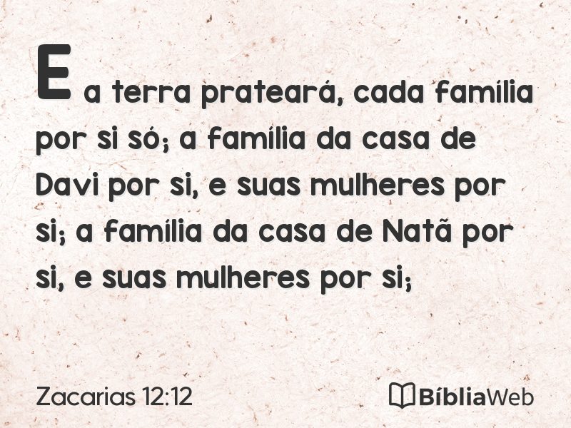 Zacarias 12:12 em imagem para compartilhar