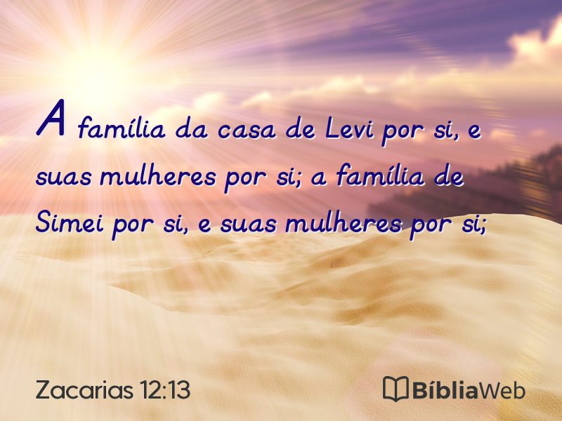 Zacarias 12:13 em imagem para compartilhar