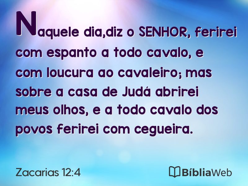 Zacarias 12:4 em imagem para compartilhar