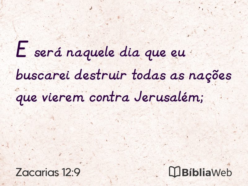 Zacarias 12:9 em imagem para compartilhar