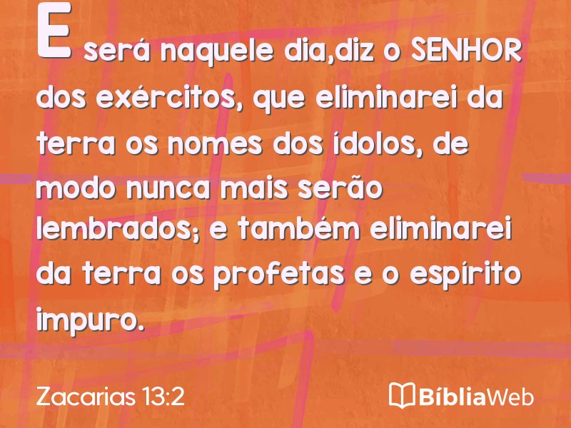 Zacarias 13:2 em imagem para compartilhar