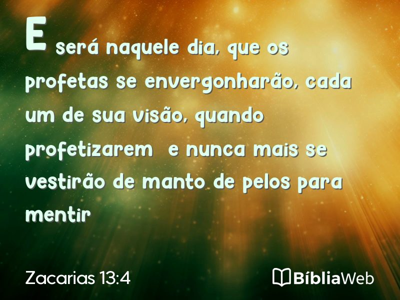 Zacarias 13:4 em imagem para compartilhar