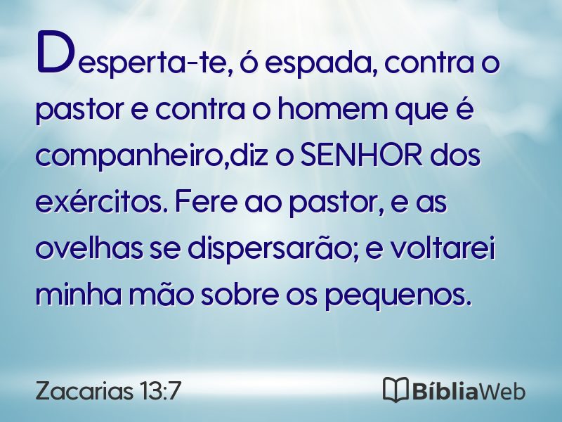 Zacarias 13:7 em imagem para compartilhar