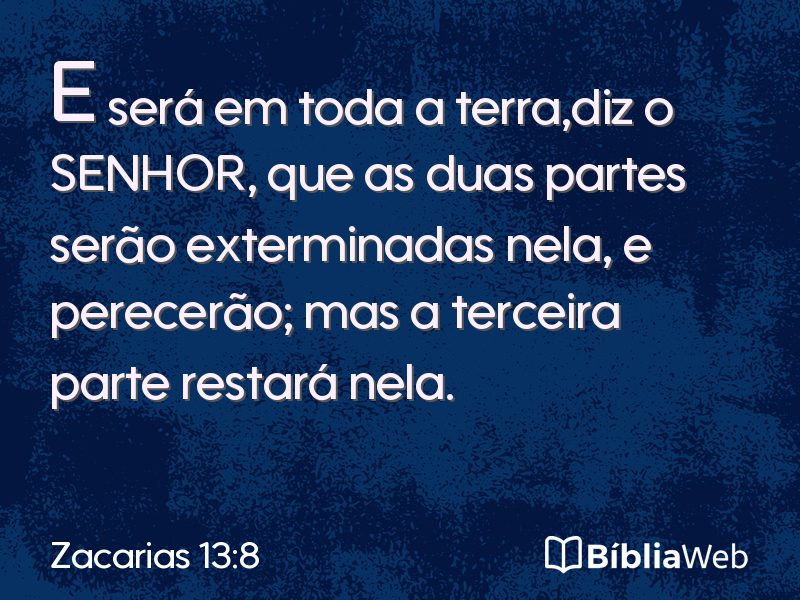 Zacarias 13:8 em imagem para compartilhar