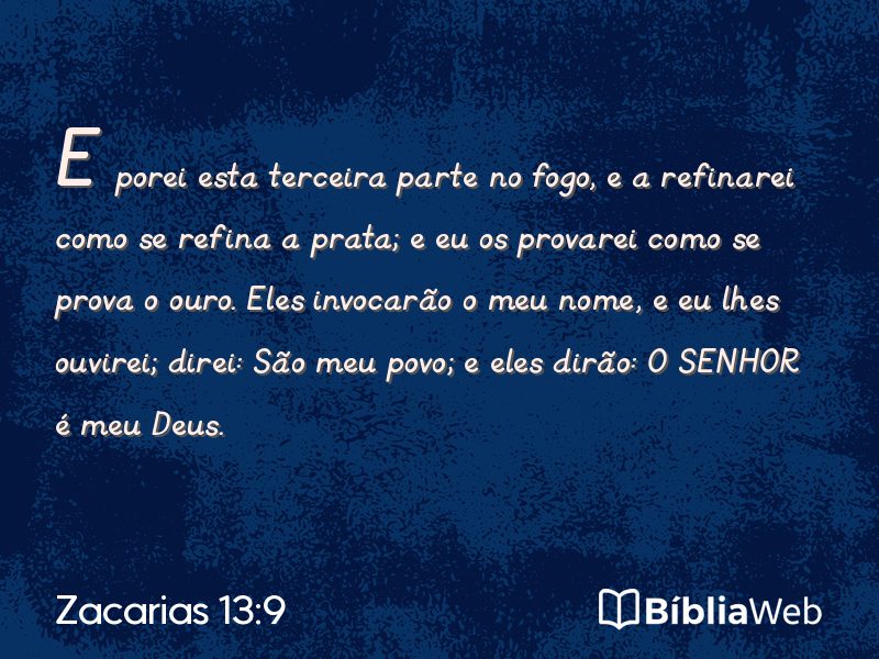 Zacarias 13:9 em imagem para compartilhar