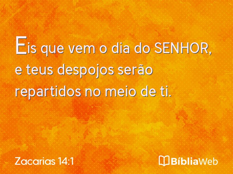 Zacarias 14:1 em imagem para compartilhar