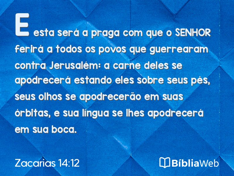 Zacarias 14:12 em imagem para compartilhar