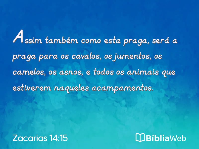 Zacarias 14:15 em imagem para compartilhar