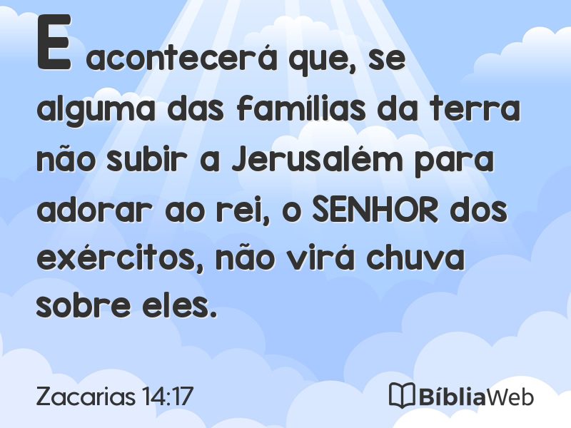Zacarias 14:17 em imagem para compartilhar