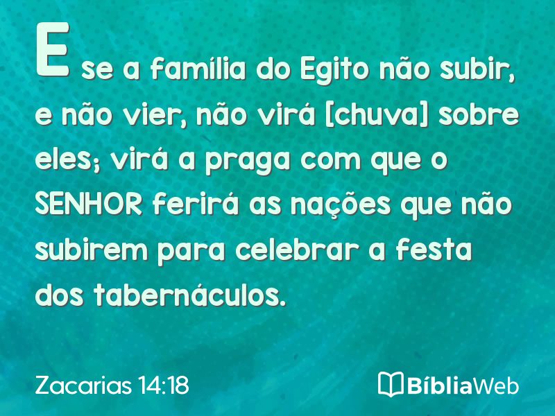 Zacarias 14:18 em imagem para compartilhar