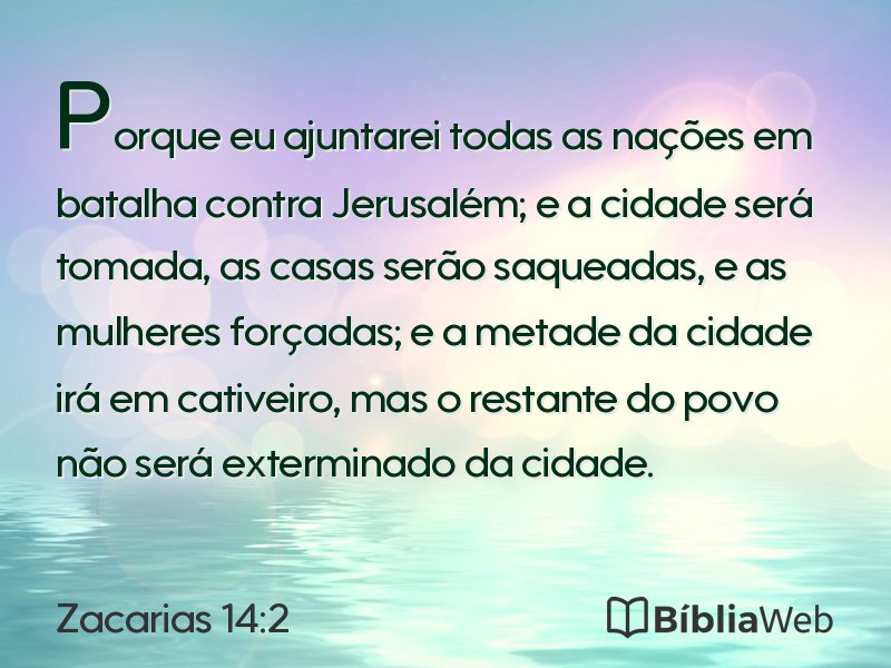 Zacarias 14:2 em imagem para compartilhar