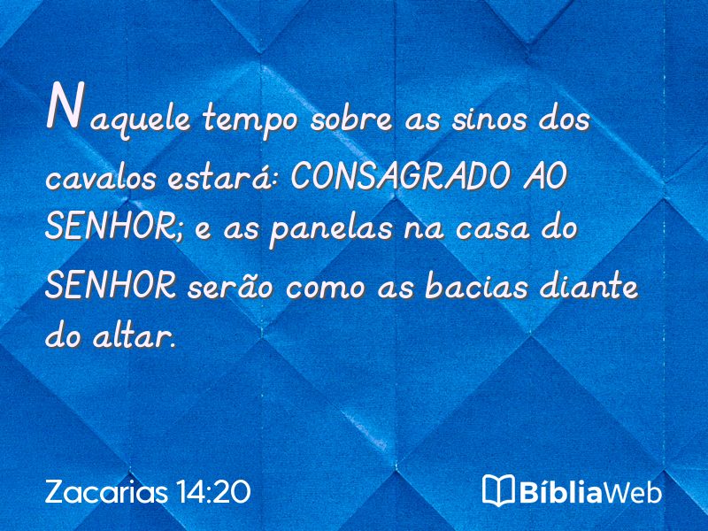 Zacarias 14:20 em imagem para compartilhar