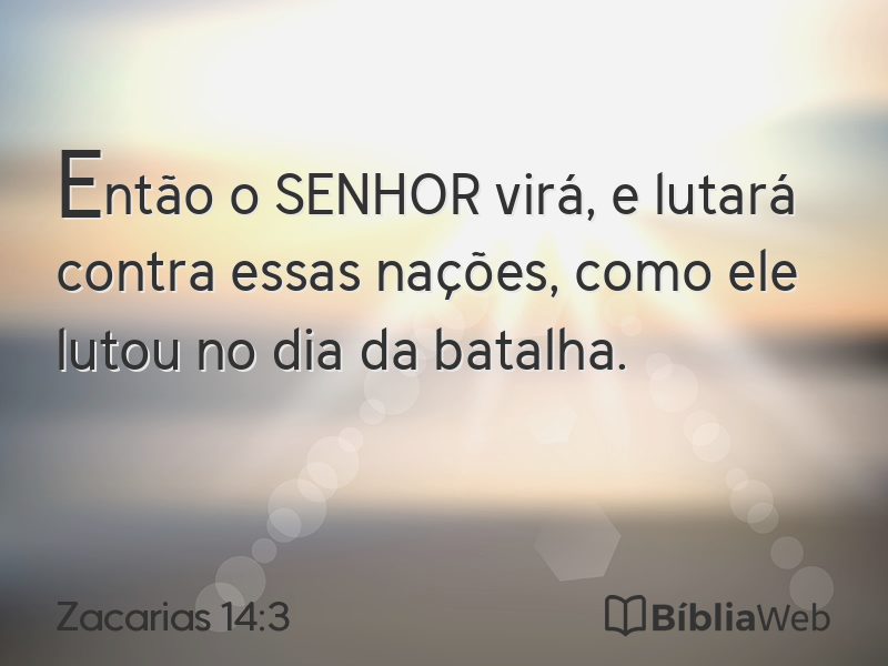Zacarias 14:3 em imagem para compartilhar