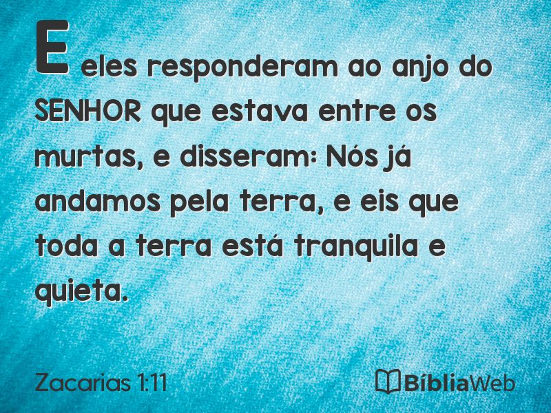 Zacarias 1:11 em imagem para compartilhar
