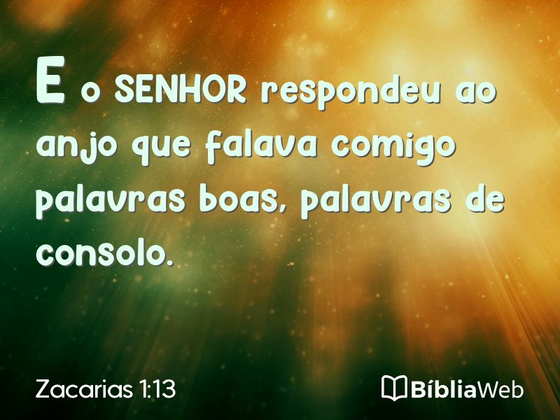 Zacarias 1:13 em imagem para compartilhar
