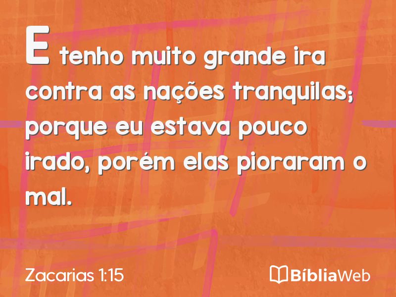 Zacarias 1:15 em imagem para compartilhar