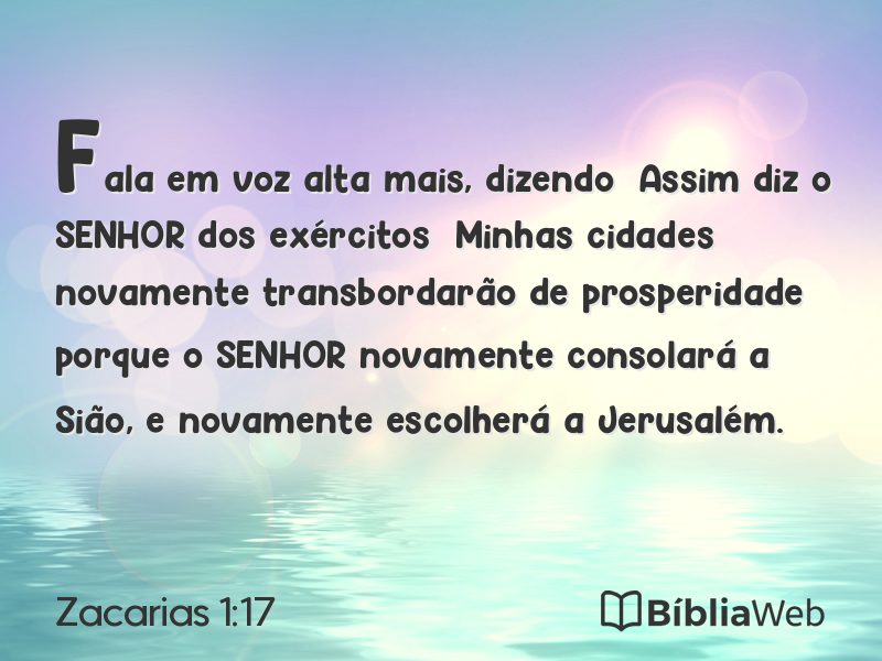 Zacarias 1:17 em imagem para compartilhar