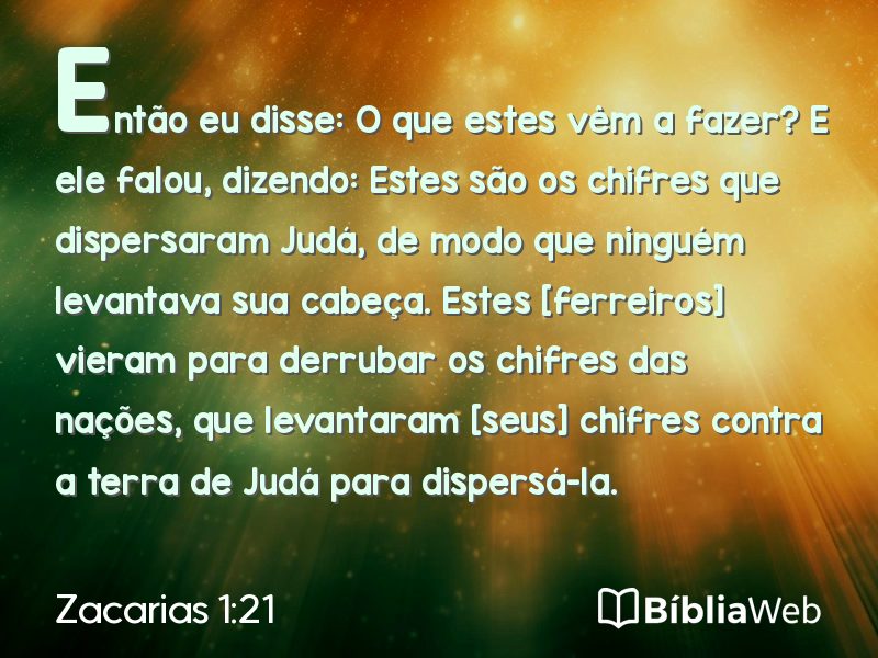 Zacarias 1:21 em imagem para compartilhar