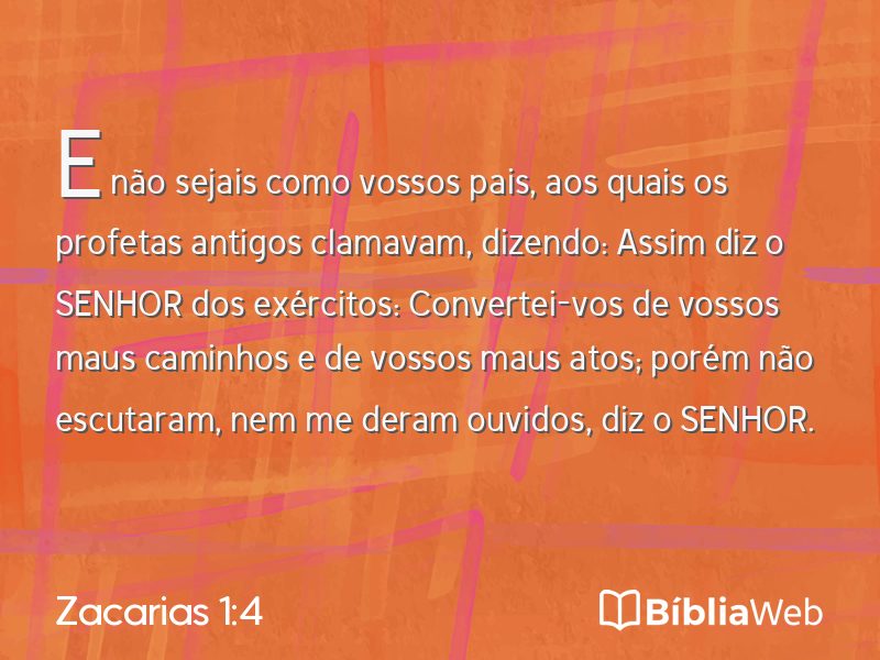 Zacarias 1:4 em imagem para compartilhar